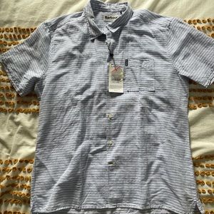 Mens Barbour Linen Mix 5 S/S summer short sleeve button down